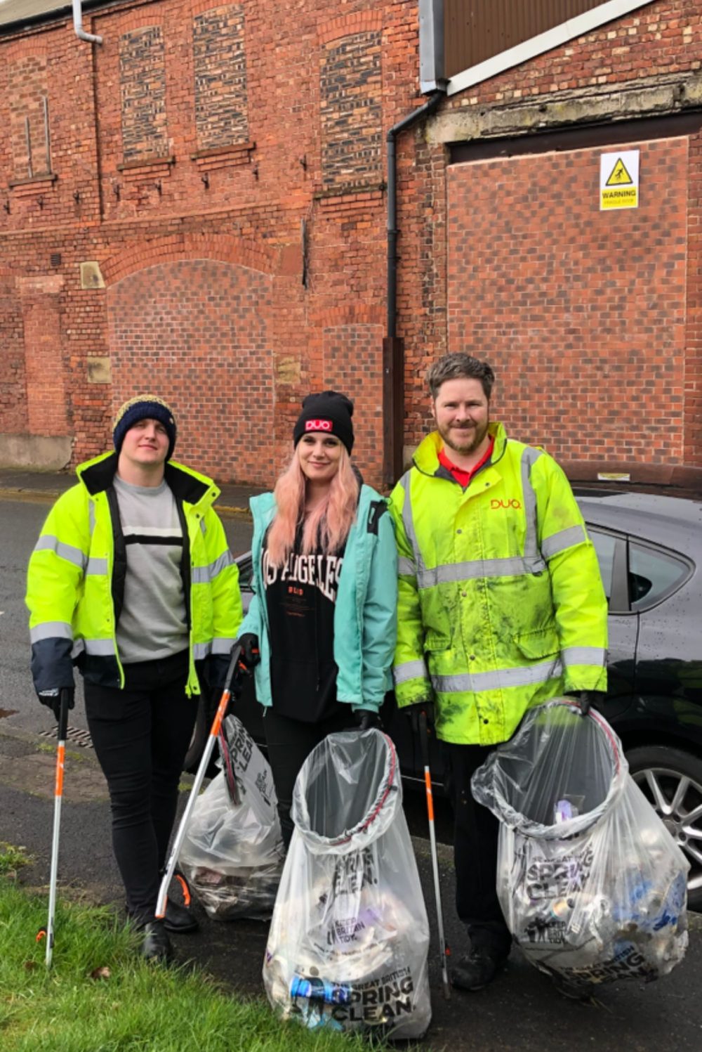 DuoUK team clean up the local community in Greater Manchester.