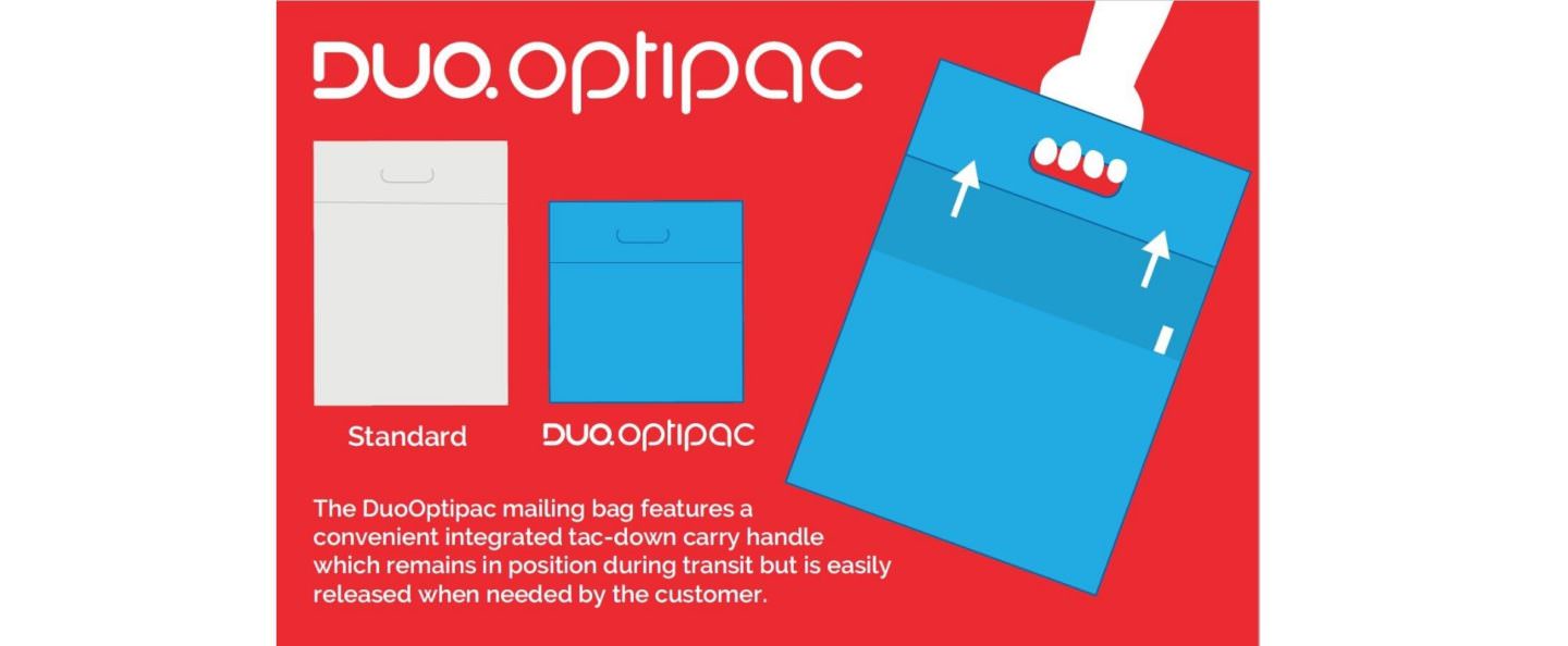 Diagram of DuoOptipac mailing bag