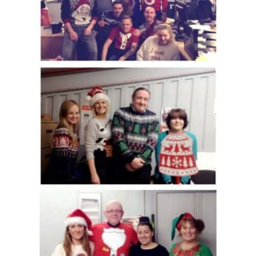 Employees in Christmas Jumpers