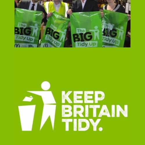 Keep Britain Tidy team with mailing bags