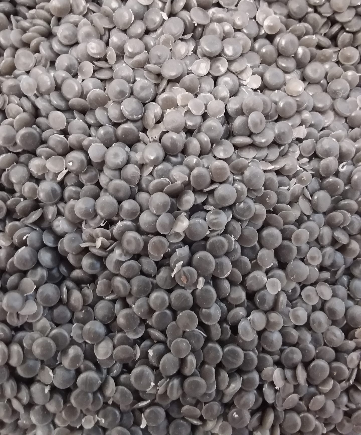 Up close recycled pellets