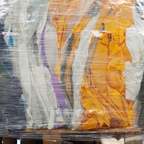 Scrap Polythene on a pallet