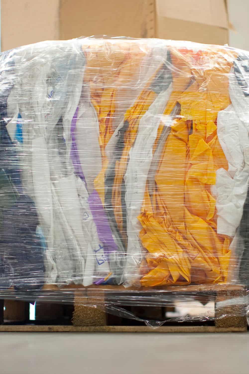 Scrap Polythene on a pallet