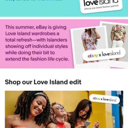 eBay and Love Island collaboration