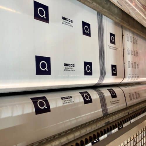 QVC's auto bagging film printed on the machine.